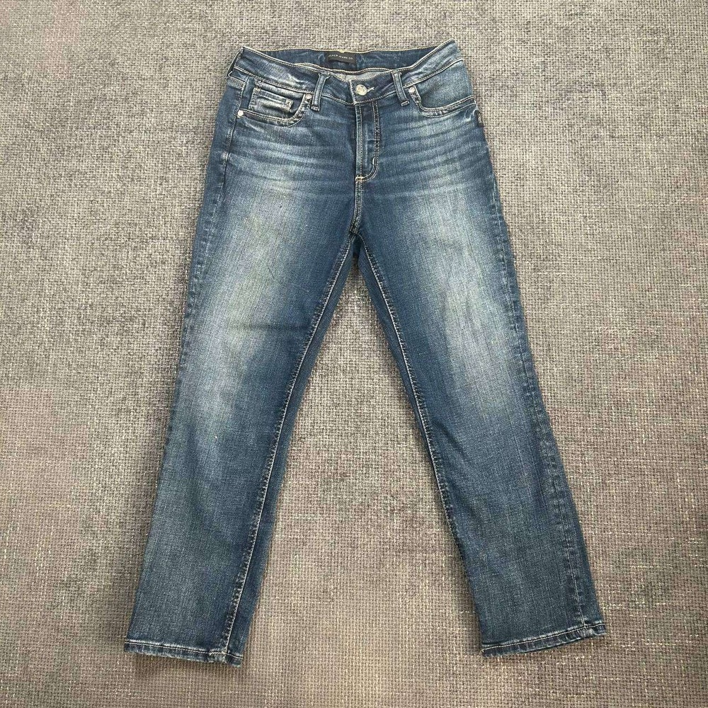 Silver Jeans Co Straight Leg Jeans Womens 26 Blue Medium Wash Y2K Casual